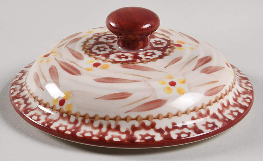 Old World Cranberry Lid for 10 Oz Individual Casserole by Temp-Tations-1