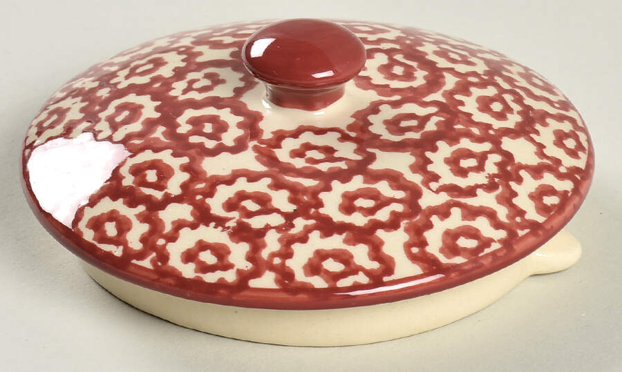 Old World Cranberry Lid for Teapot by Temp-Tations-1
