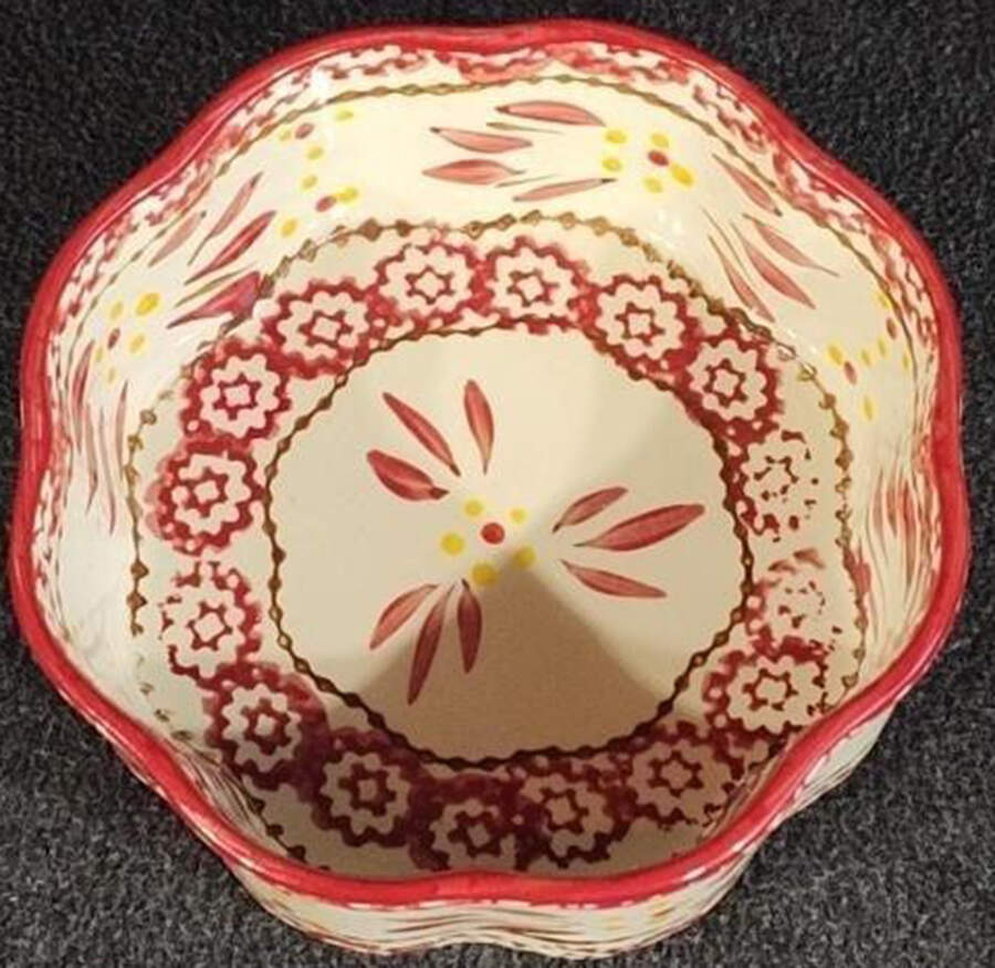 Old World Cranberry 6" Pie Baking Plate by Temp-Tations-1