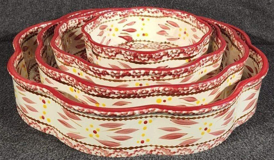 Old World Cranberry 12" Pie Baking Plate by Temp-Tations-1