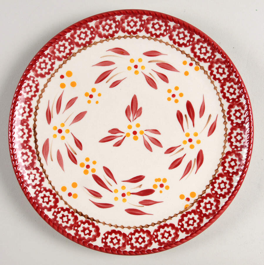 Old World Cranberry Coupe Salad Plate by Temp-Tations-1
