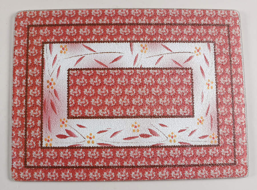 Old World Cranberry Glass Trivet for 16" Rectangular Baker by Temp-Tations-1