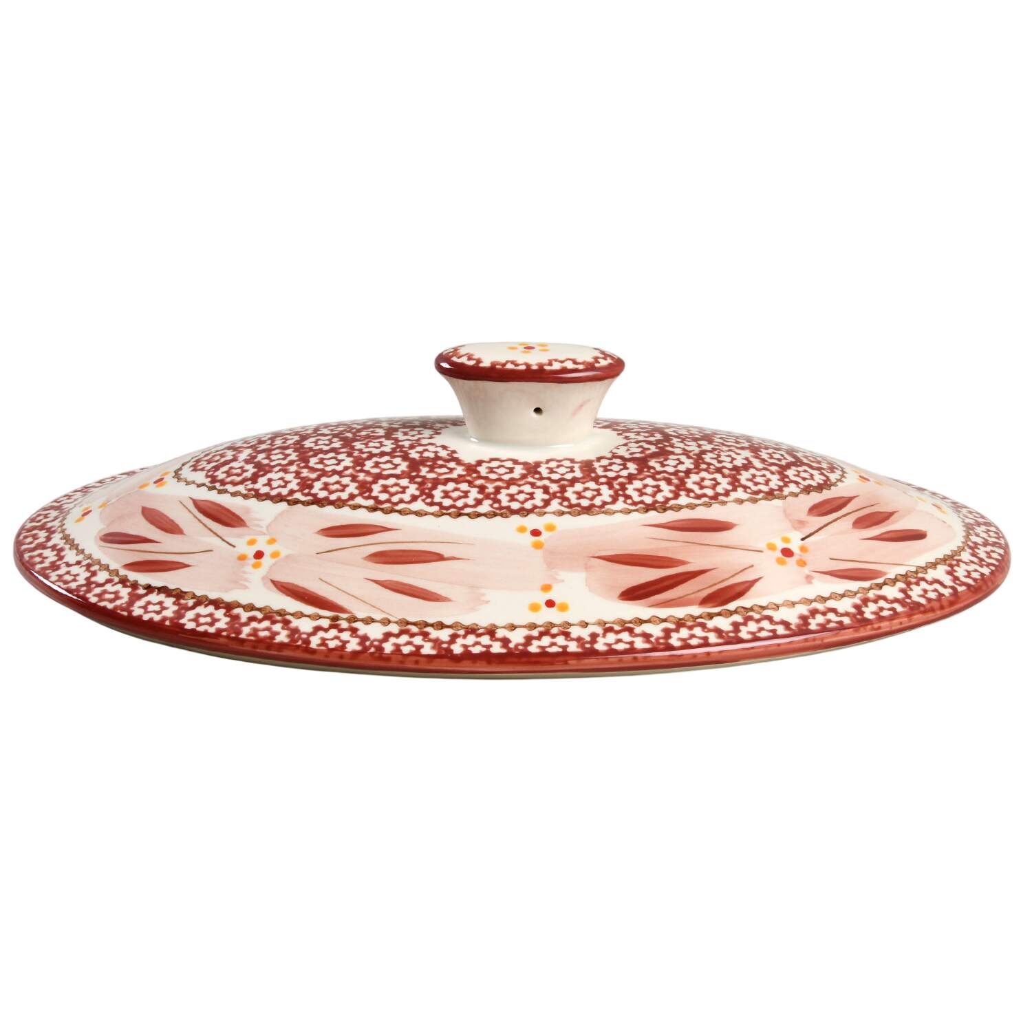Old World Cranberry Lid for 3.5 Qt Oval Covered Casserole by Temp-Tations-1