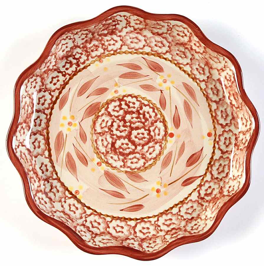 Old World Cranberry Dessert/Pie Plate by Temp-Tations-1