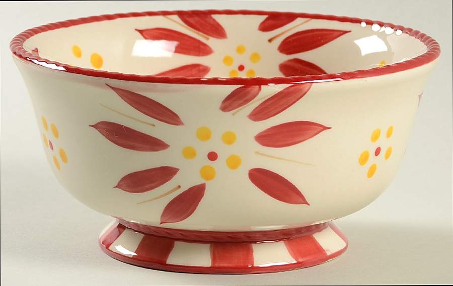 Old World Cranberry Soup/Cereal Bowl by Temp-Tations-1