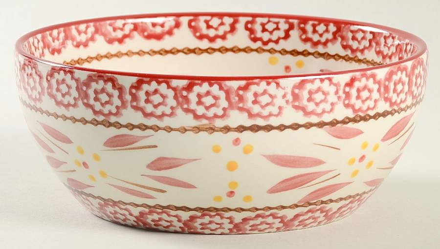 Old World Cranberry Soup/Cereal Bowl by Temp-Tations-1