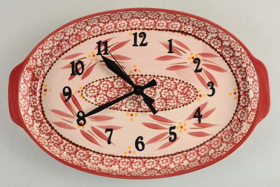 Old World Cranberry Hanging Wall Clock by Temp-Tations-1
