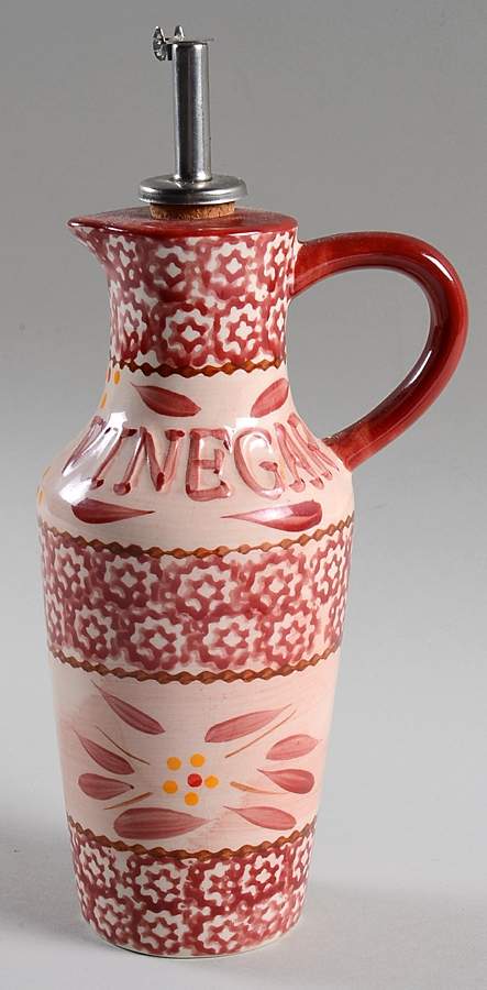 Old World Cranberry Vinegar Jar & Drizzle Spout by Temp-Tations-1