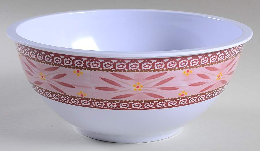 Old World Cranberry 9" Melamine Nesting Mixing Bowl by Temp-Tations-1
