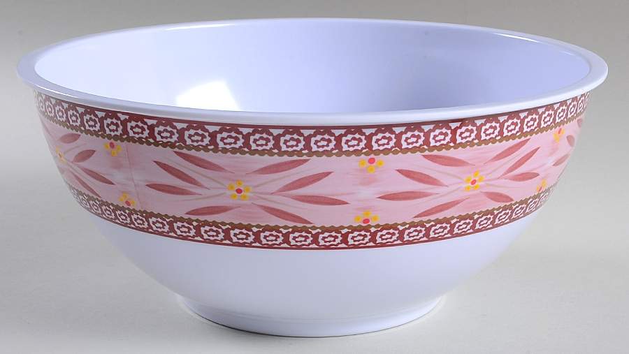 Old World Cranberry 10" Melamine Nesting Mixing Bowl by Temp-Tations-1