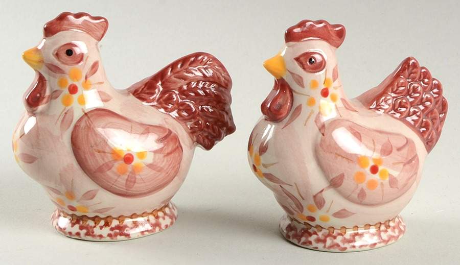 Old World Cranberry Figural Salt and Pepper by Temp-Tations-1