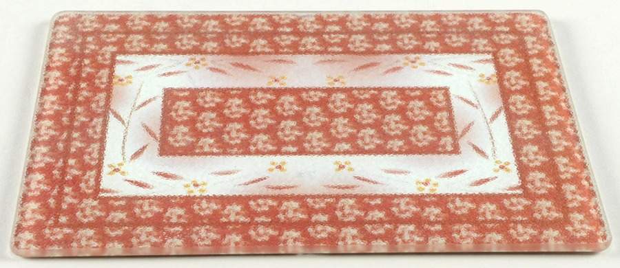 Old World Cranberry Glass Trivet for 13" Rectangular Baker by Temp-Tations-1