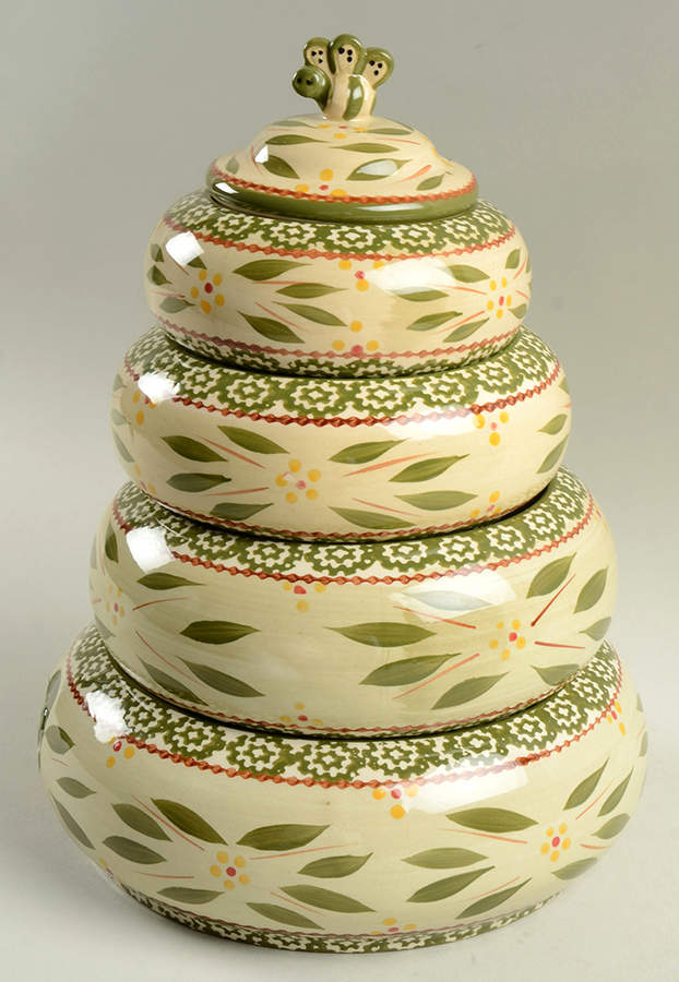 Old World Green Beehive Canister by Temp-Tations-1