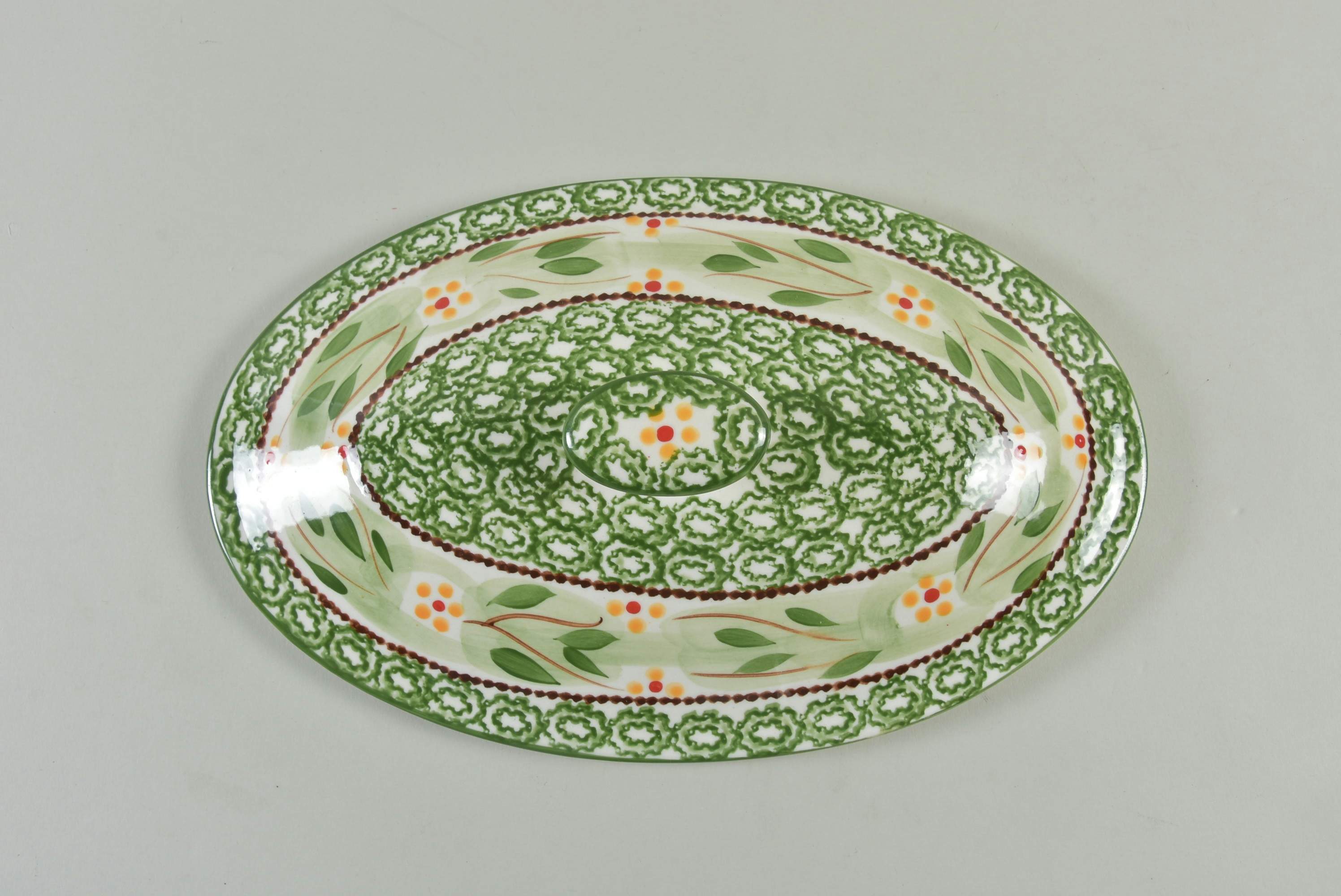 Old World Green Lid for 3.5 Qt Oval Covered Casserole by Temp-Tations-1