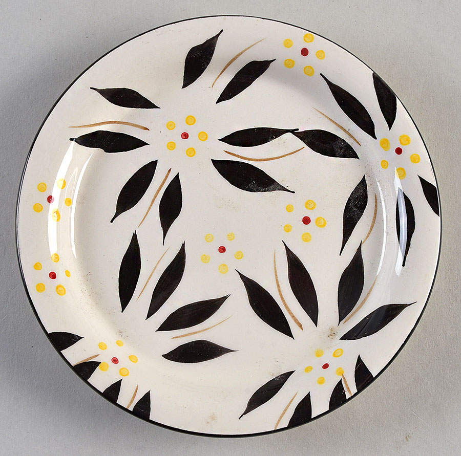 Old World Black Small Bread & Butter Plate by Temp-Tations-1
