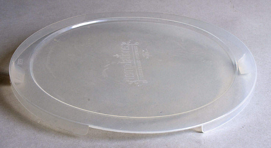 Old World Green Plastic Lid for 10" Round Handled Baker by Temp-Tations-1