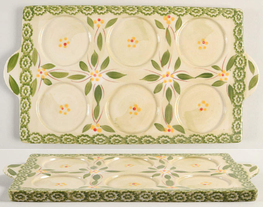 Old World Green Tray for 6 Muffin Cups by Temp-Tations-1