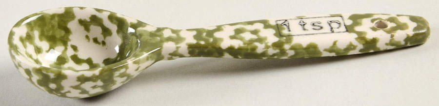 Old World Green 1 Teaspoon Ceramic Measuring Spoon by Temp-Tations-1