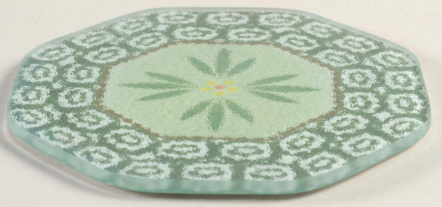 Old World Green Glass Trivet for 8" Octagonal Baker by Temp-Tations-1