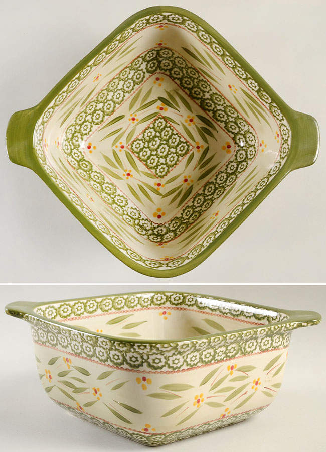Old World Green Square Vegetable No Lid by Temp-Tations-1