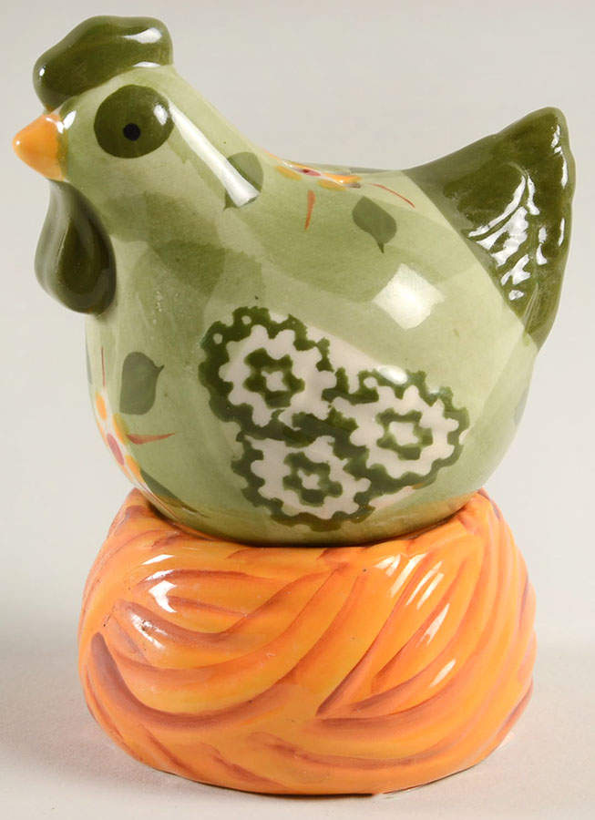 Old World Green Figural Salt and Pepper Set by Temp-Tations-1