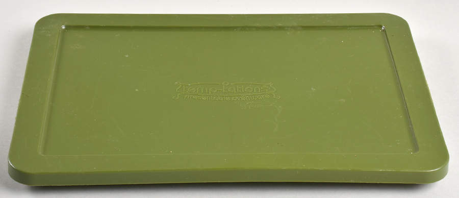 Old World Green Plastic Lid for 13" Rectangular Baker by Temp-Tations-1