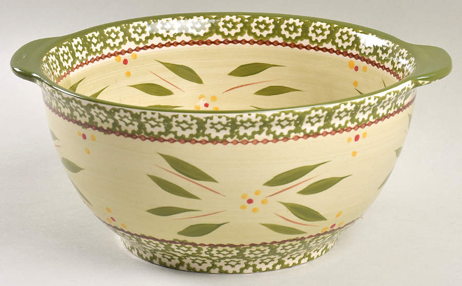Old World Green 9" Mixing Bowl by Temp-Tations-1