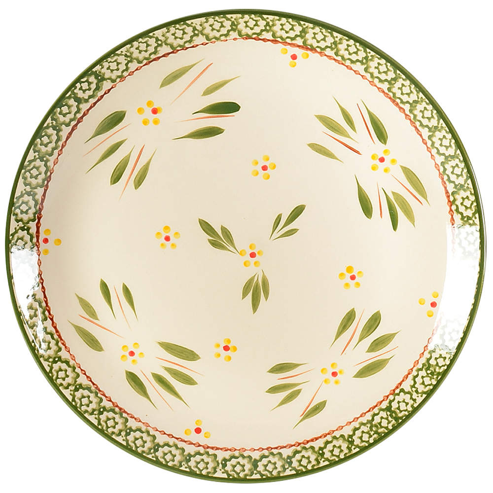 Old World Green Coupe Dinner Plate by Temp-Tations-1