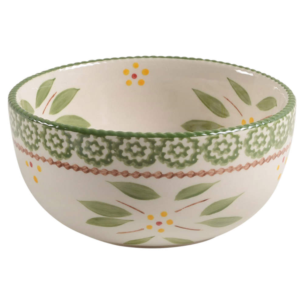 Old World Green Soup/Cereal Bowl by Temp-Tations-1