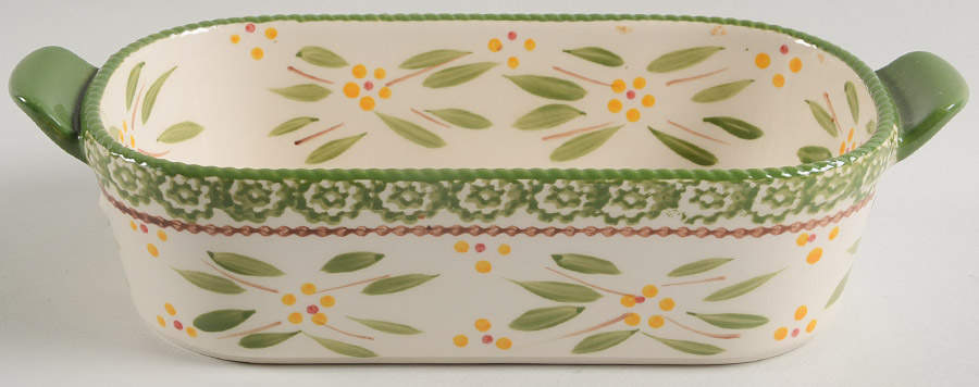 Old World Green 10" Oval Baker by Temp-Tations-1