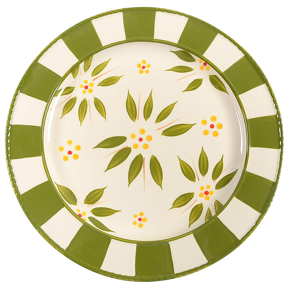 Old World Green Dinner Plate by Temp-Tations-1