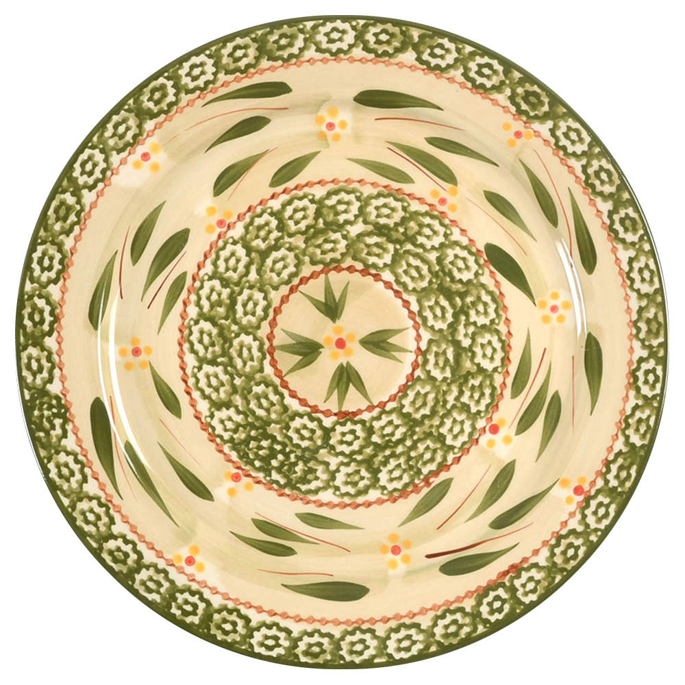 Old World Green Dinner Plate by Temp-Tations-1