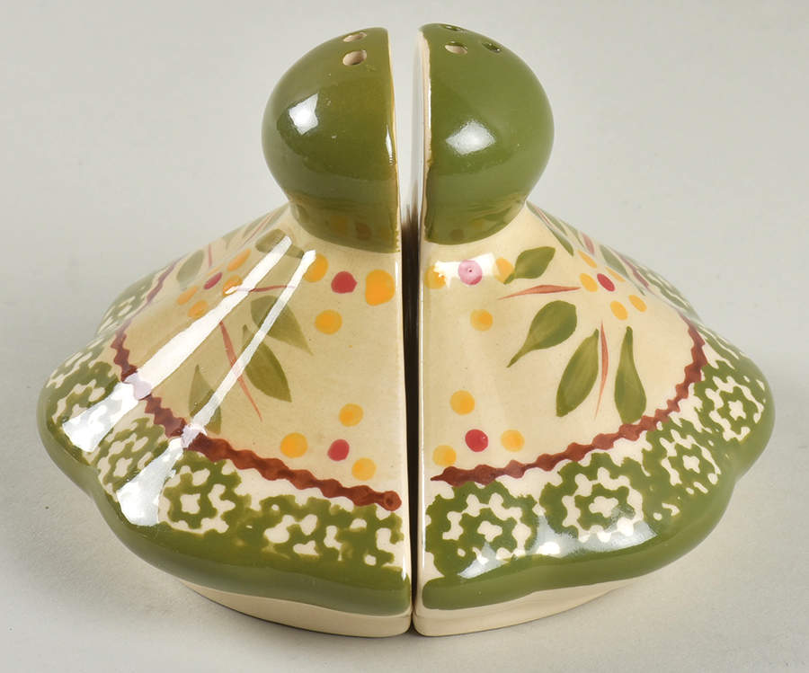 Old World Green Salt & Pepper for Christmas Tree Stacking Set by Temp-Tations-1