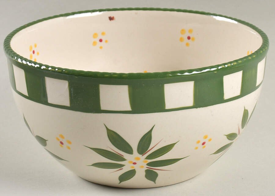 Old World Green 8" Nesting Bowl by Temp-Tations-1