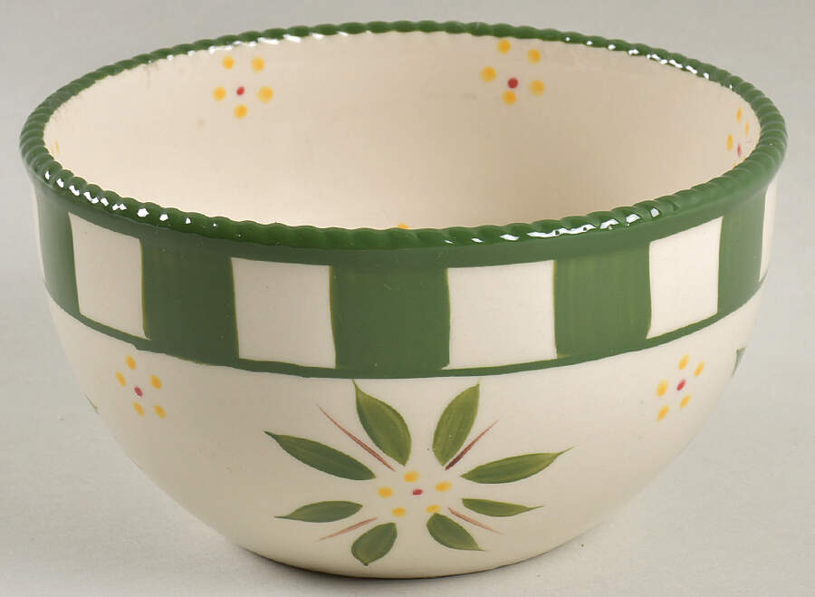 Old World Green 6" Nesting Bowl by Temp-Tations-1