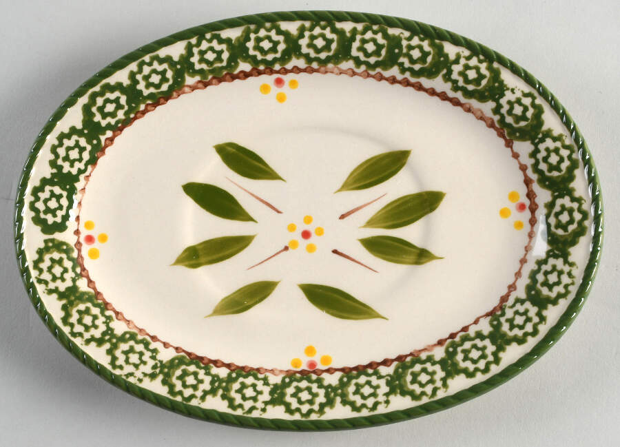 Old World Green Underplate for Gravy Boat by Temp-Tations-1