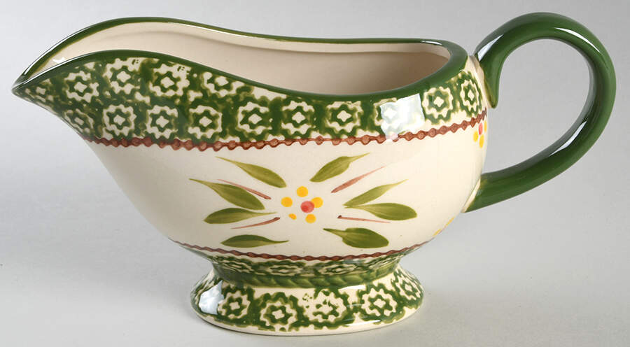Old World Green Gravy Boat by Temp-Tations-1
