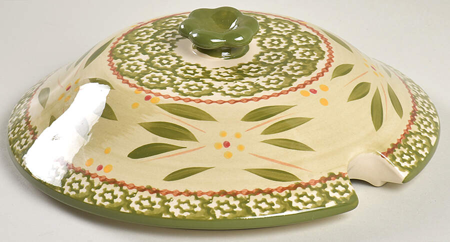 Old World Green Lid for Tureen by Temp-Tations-1