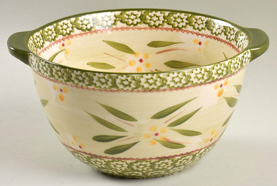 Old World Green 1.5 Quart Round Casserole No Lid by Temp-Tations-1