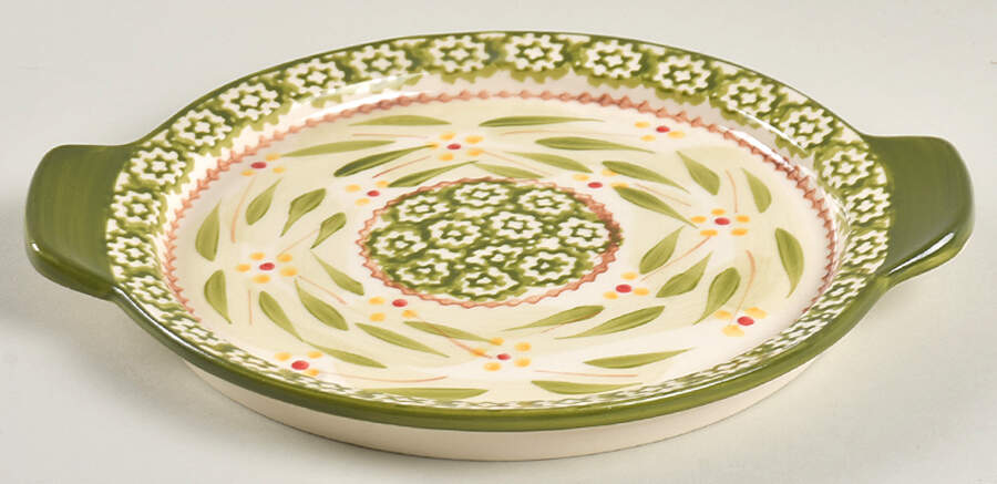 Old World Green Lid for 1.5 Qt Round Casserole by Temp-Tations-1