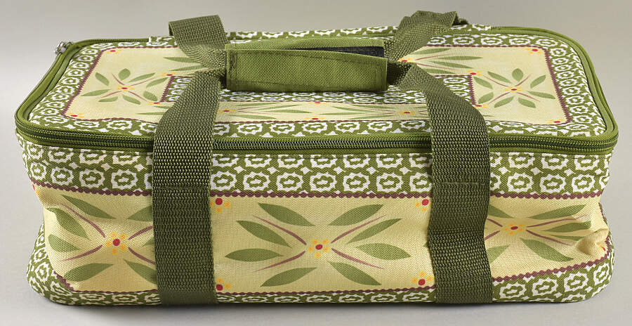 Old World Green Thermal Tote for Retangle Baker by Temp-Tations-1