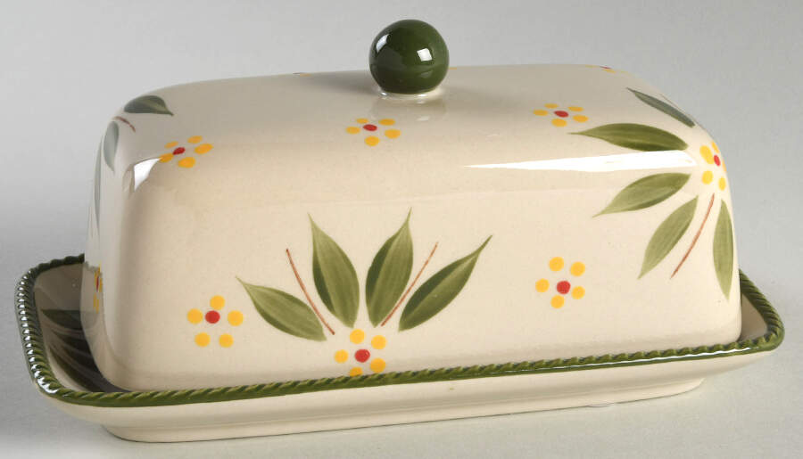 Old World Green Half Pound Covered Butter by Temp-Tations-1
