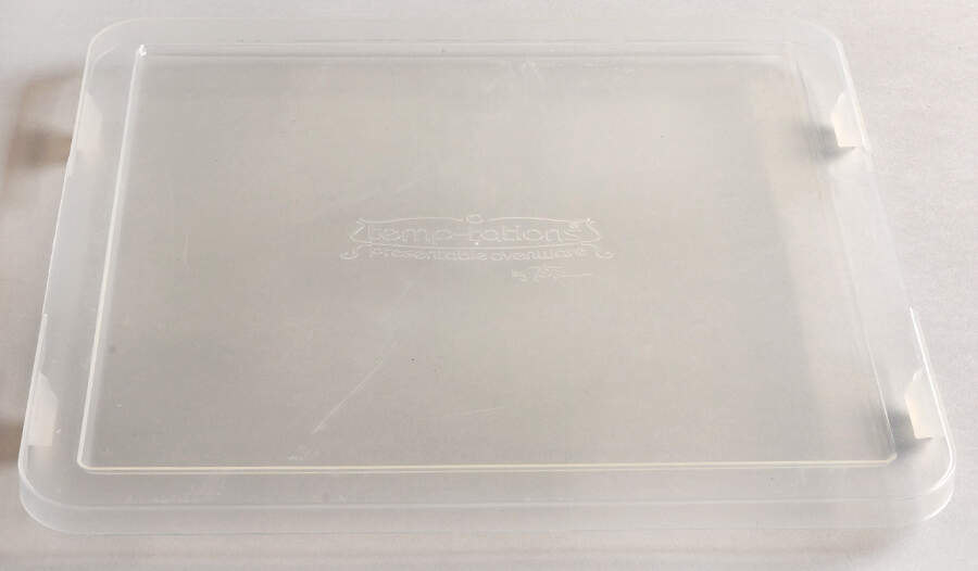 Old World Green Plastic Lid for 13" Square Baker by Temp-Tations-1