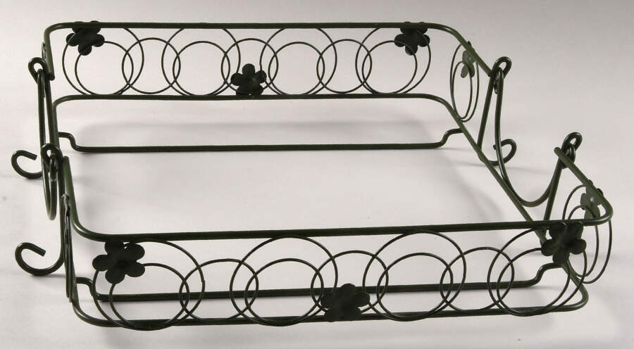 Old World Green Metal Stand for 13" Square Baker by Temp-Tations-1