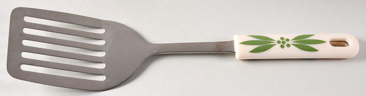 Old World Green Metal Slotted Spatula by Temp-Tations-1