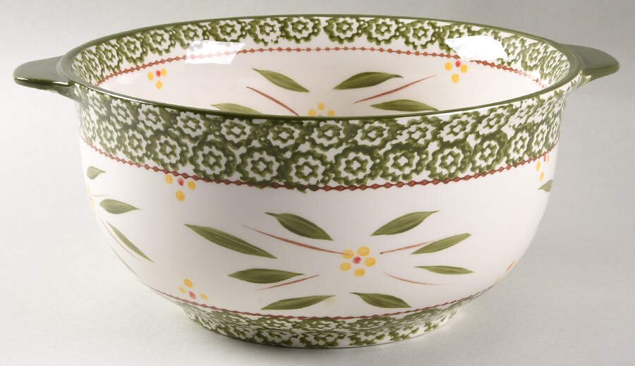Old World Green 10" Mixing Bowl by Temp-Tations-1