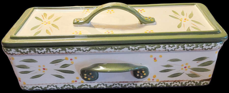 Old World Green Multifunctional Baker & Lid (No Drip Tray) by Temp-Tations-1