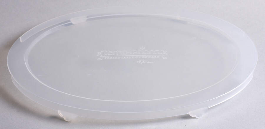 Old World Green Plastic Lid for 14" Oval Baker by Temp-Tations-1