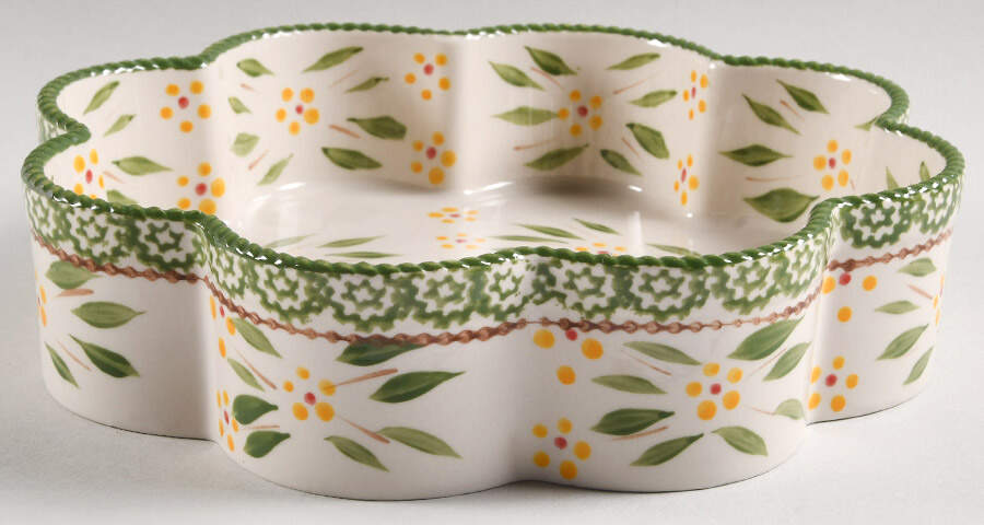 Old World Green 1.5 Qt Flower Shaped Baker by Temp-Tations-1