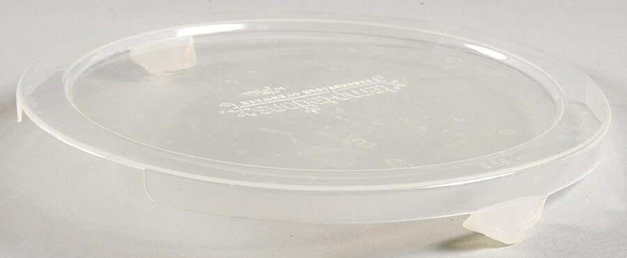 Old World Green Plastic Lid for 8" Round Handled Baker by Temp-Tations-1